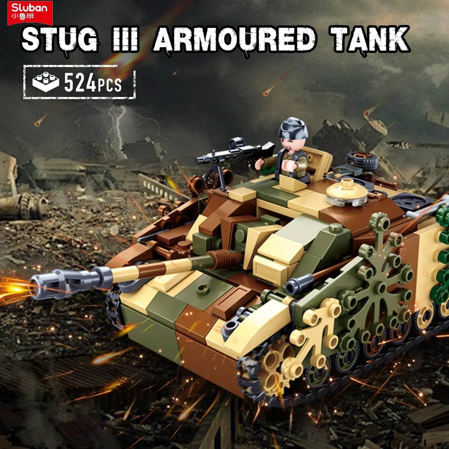 524PCS StuG III Armored Vehicle Building Blocks Kids Toys - ToylandEU