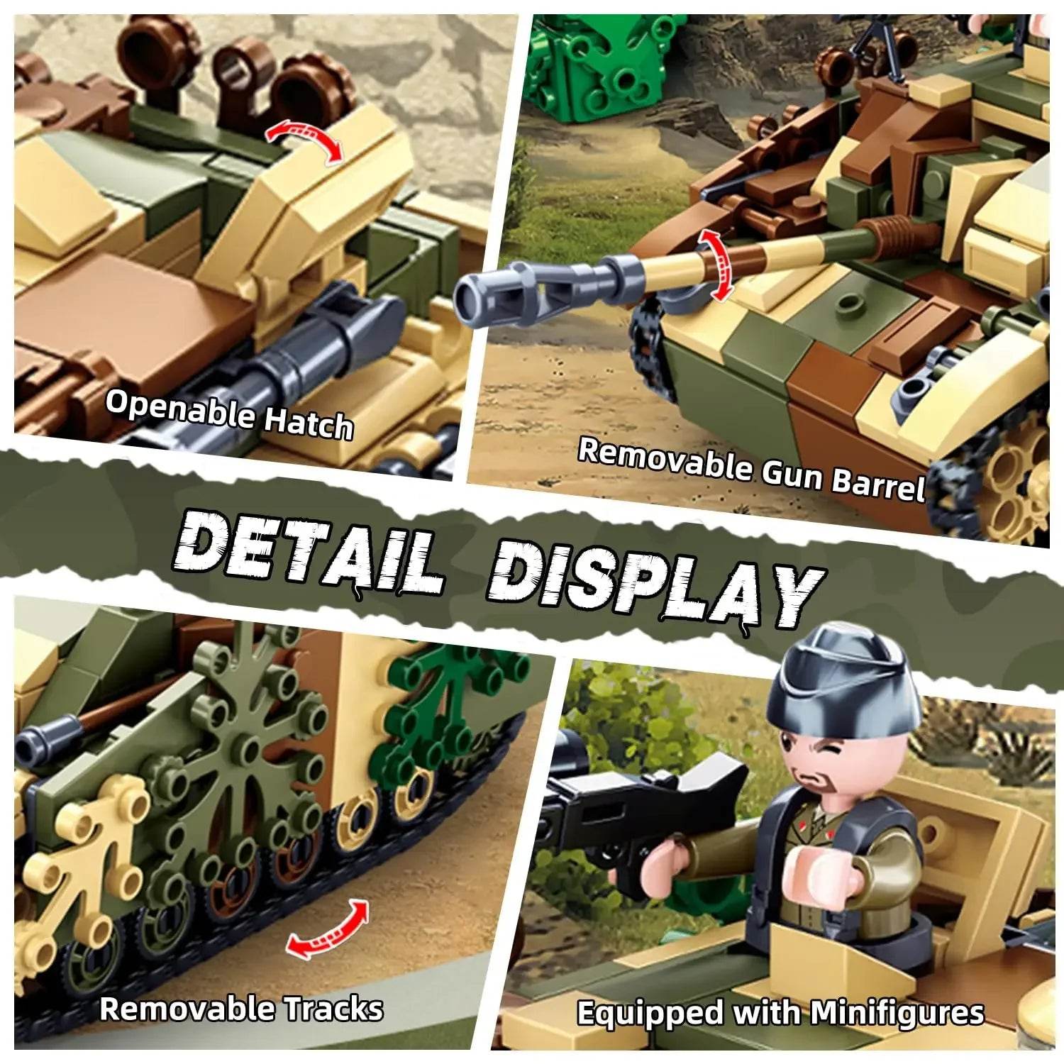 524PCS StuG III Armored Vehicle Building Blocks Kids Toys - ToylandEU