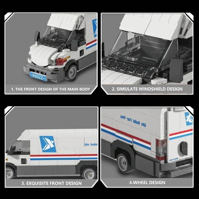 526PCS Postal Truck Building Blocks City Mail Transport Car - ToylandEU