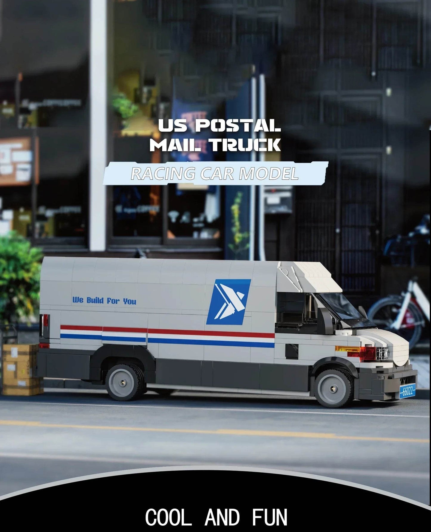 526PCS Postal Truck Building Blocks City Mail Transport Car - ToylandEU