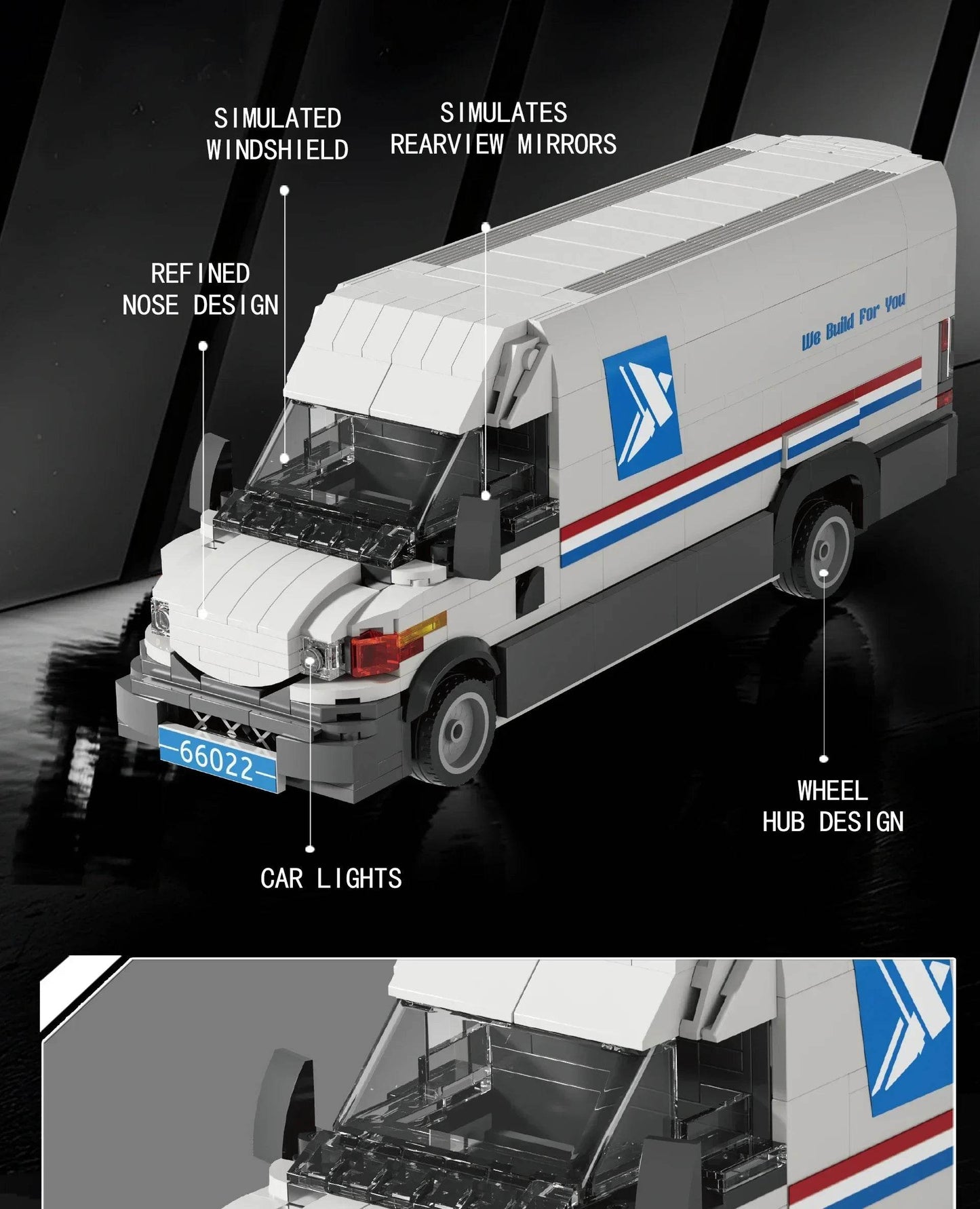 526PCS Postal Truck Building Blocks City Mail Transport Car - ToylandEU