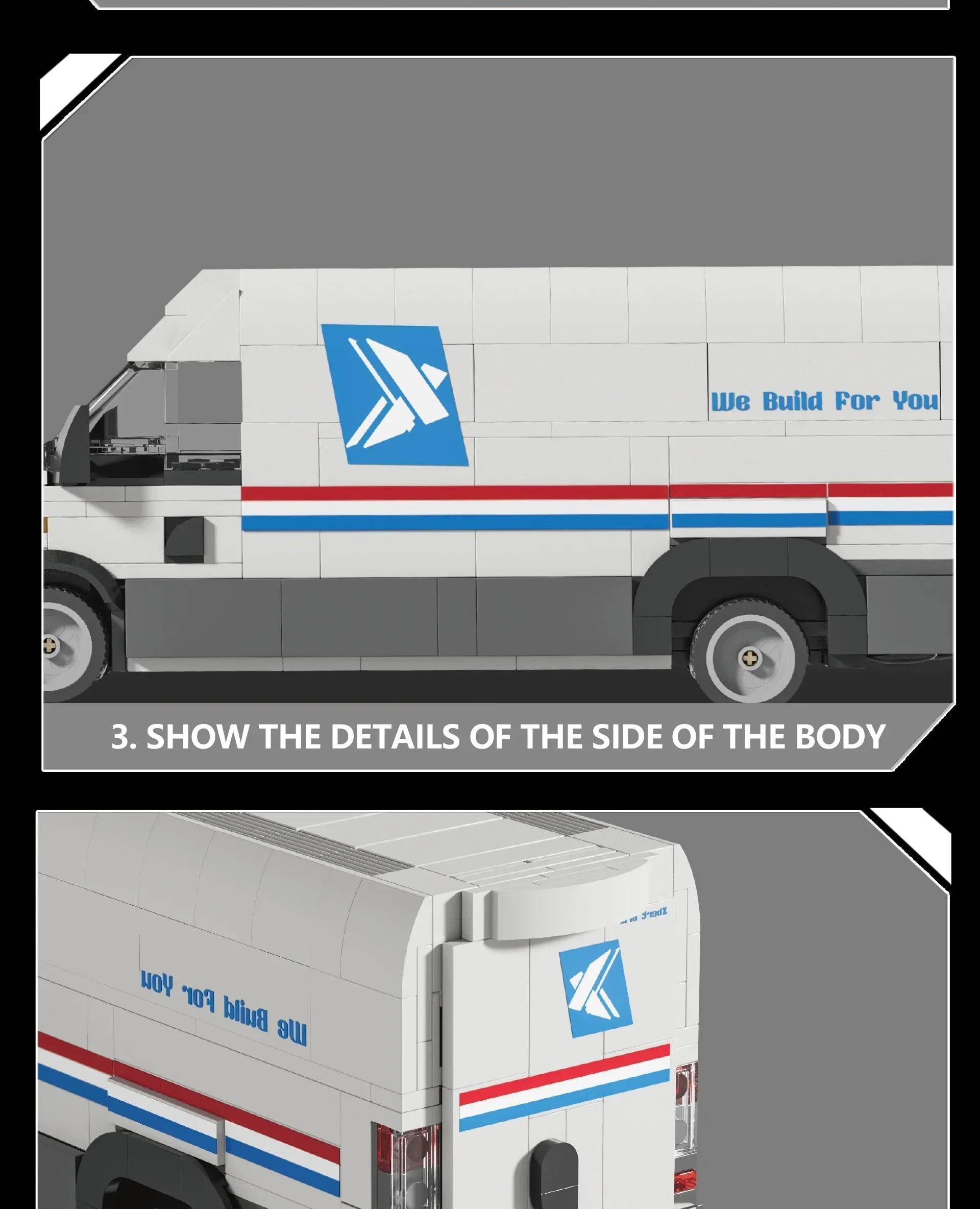 526PCS Postal Truck Building Blocks City Mail Transport Car - ToylandEU