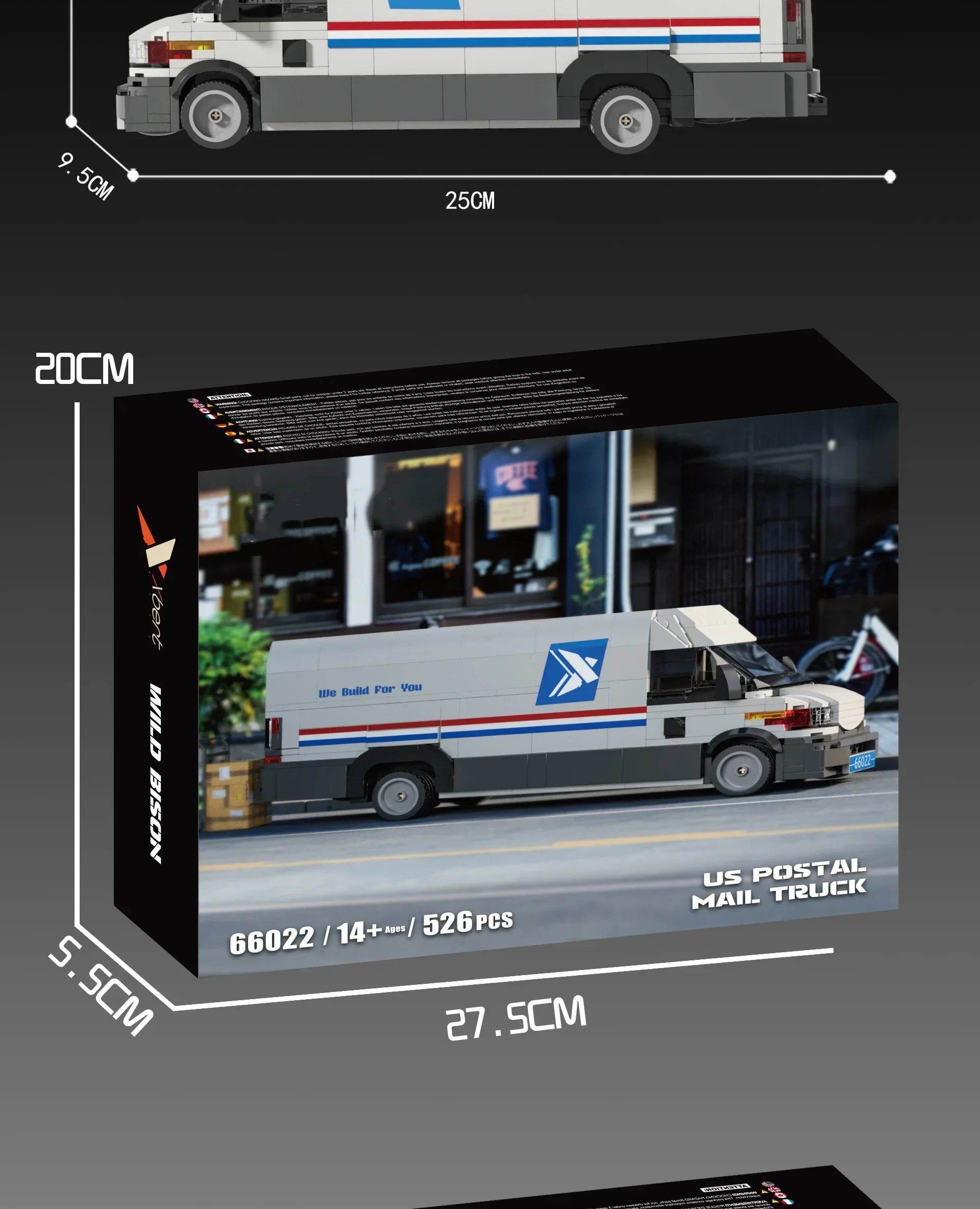 526PCS Postal Truck Building Blocks City Mail Transport Car - ToylandEU