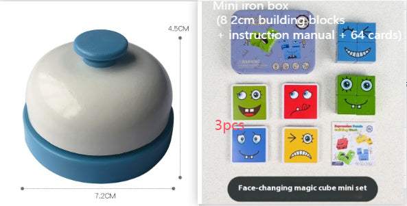 Wooden Emoticon Face Puzzle Blocks | Montessori