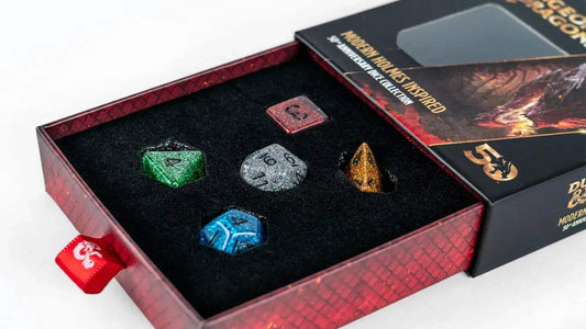 D&D 50th Anniversary Modern Holmes Inspired Dice Set | For D&D & Tabletop RPGs | Dice Sets & Games