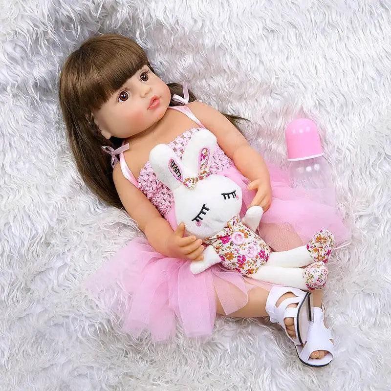  55cm Pink Princess Silicone Reborn Toddler Doll - Soft Full Body Toy -  -  ToylandEU™