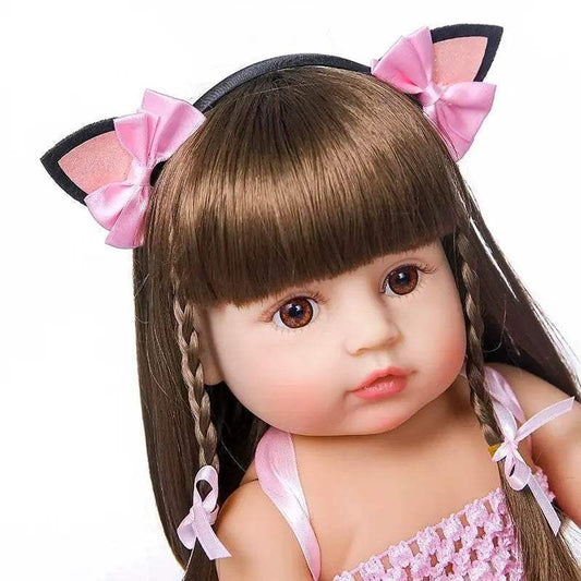  55cm Pink Princess Silicone Reborn Toddler Doll - Soft Full Body Toy -  -  ToylandEU™
