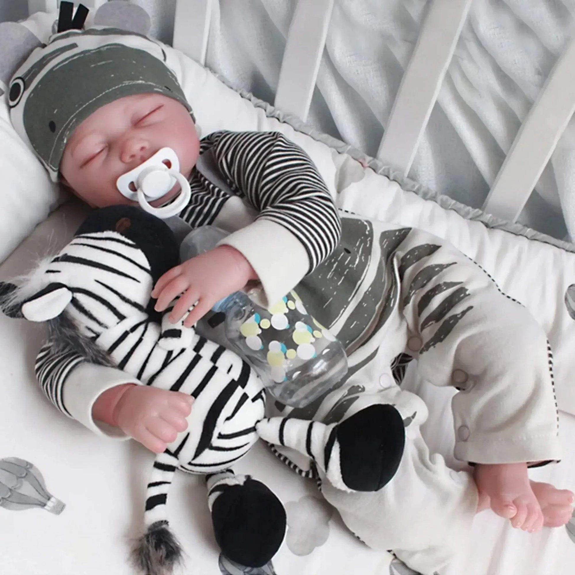 55cm Reborn Baby Doll With Rooted Hair And Soft Touch - ToylandEU