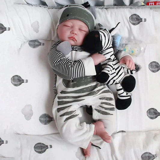  55cm Sleeping Bebe Reborn With Rooted Hair Handmade Lifelike Real Art Newborn Baby Doll 3D Painted Skin With Soft Touch Feeling -  ToylandEU™