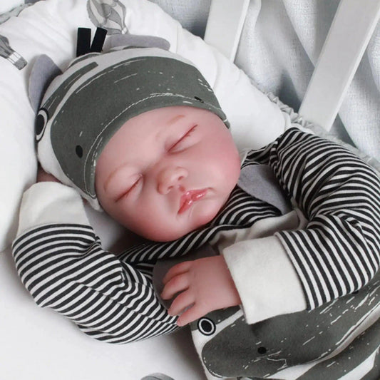  55cm Sleeping Bebe Reborn With Rooted Hair Handmade Lifelike Real Art Newborn Baby Doll 3D Painted Skin With Soft Touch Feeling -  ToylandEU™