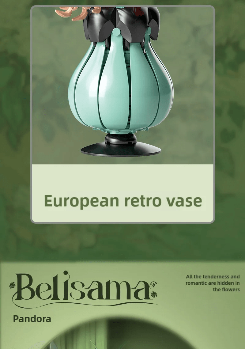 566PCS Rose Bouquet Vase Building Blocks Flower Model Gift - ToylandEU