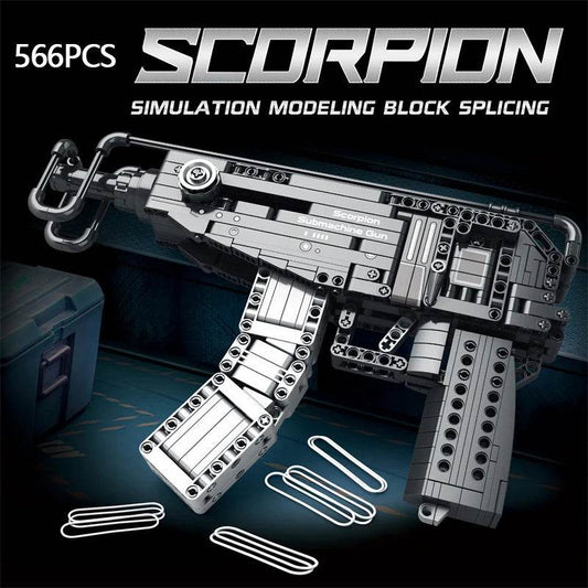 566PCS Scorpion Pistol Building Block Military Army Weapon MOC Gun Model Bricks - ToylandEU