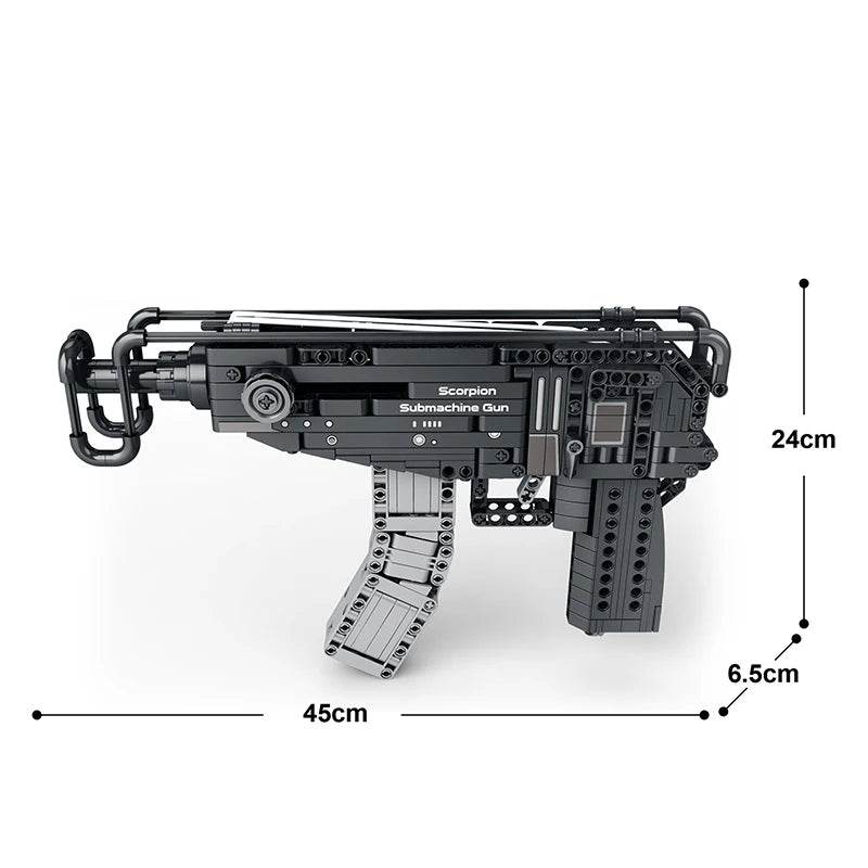 566PCS Scorpion Pistol Building Block Military Army Weapon MOC Gun Model Bricks - ToylandEU