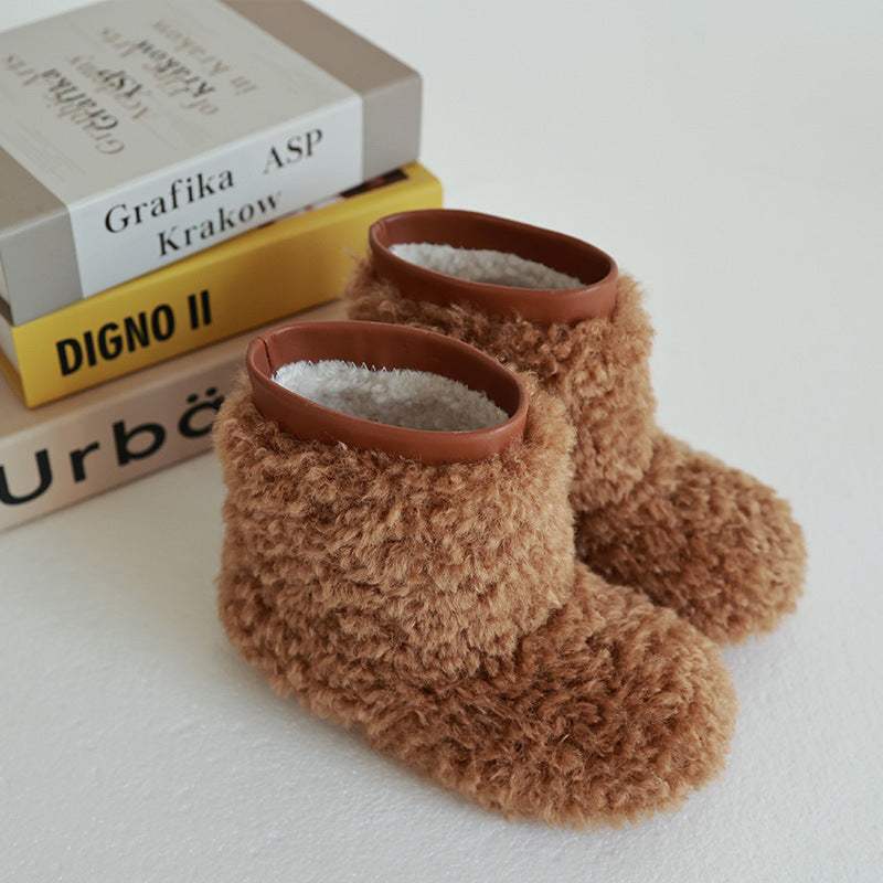 Girls' Winter Fur Soft Sole Booties | Microfiber, Thermal