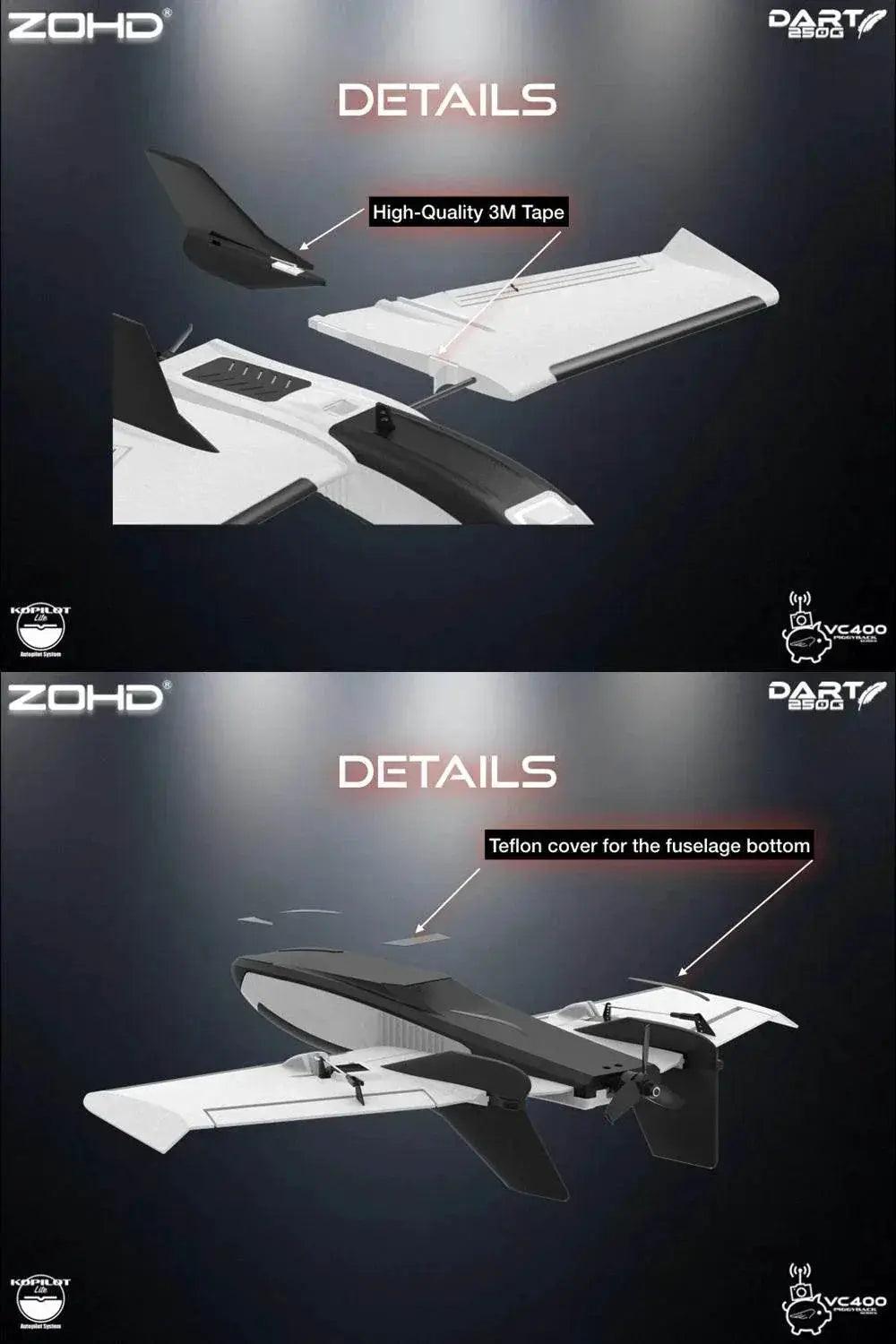  570mm Wingspan ZOHD Dart250G EPP FPV RC Airplane -  ToylandEU™