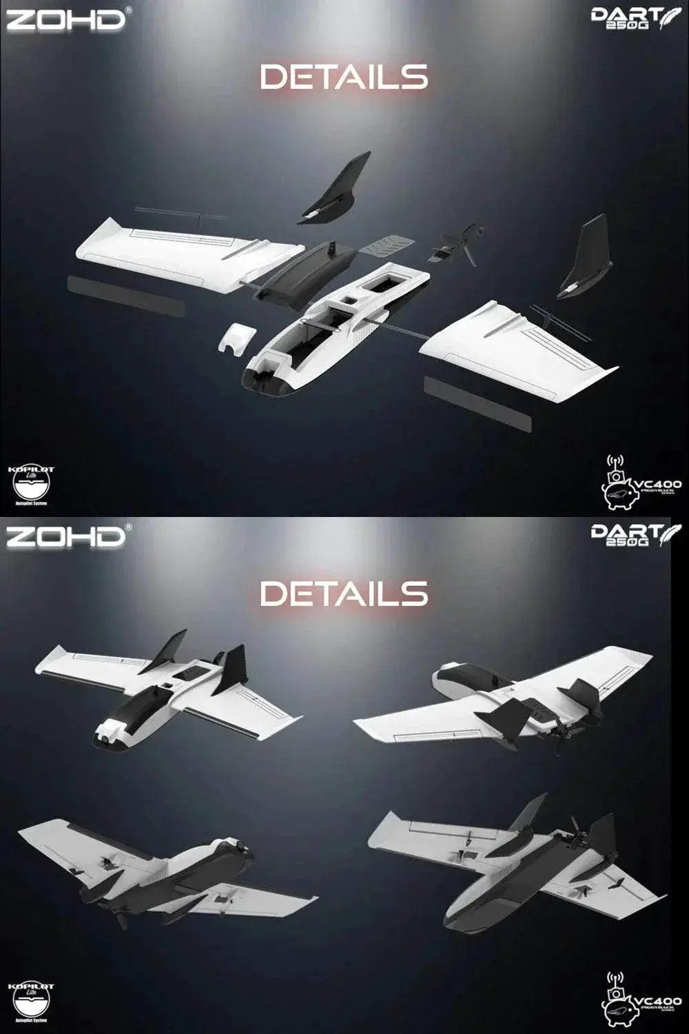  570mm Wingspan ZOHD Dart250G EPP FPV RC Airplane -  ToylandEU™