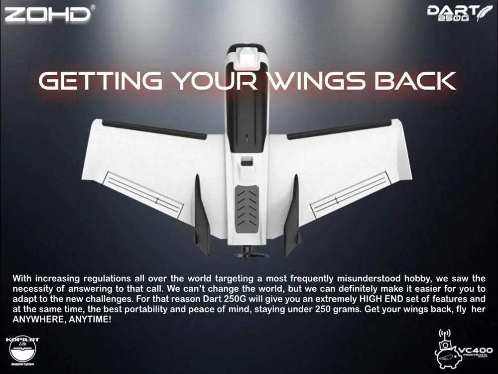  570mm Wingspan ZOHD Dart250G EPP FPV RC Airplane -  ToylandEU™