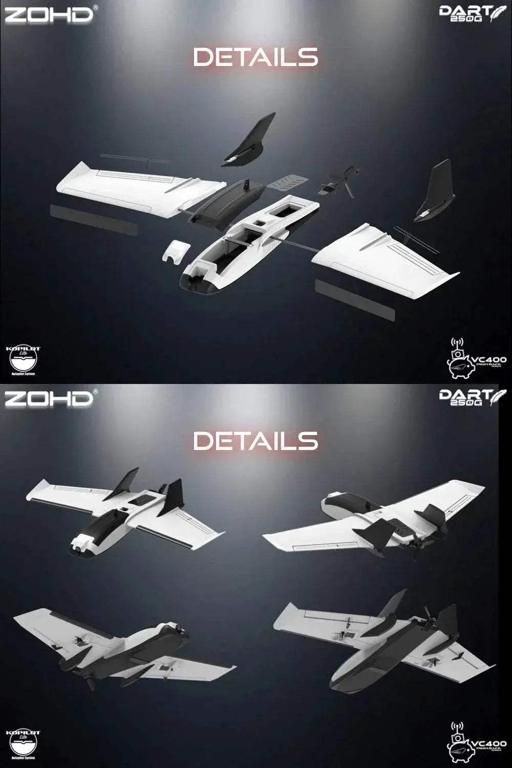 570mm Wingspan ZOHD Dart250G EPP FPV RC Airplane -  ToylandEU™