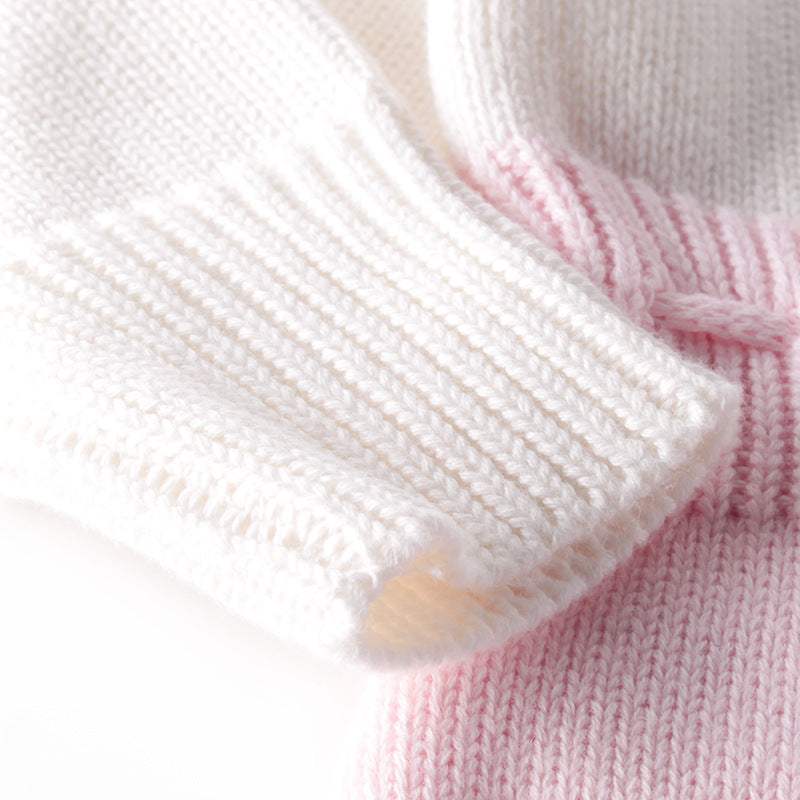 Baby Girl Handmade Love Knitted Wool Long-Sleeve Bodysuit | Baby & Children's One-Pieces