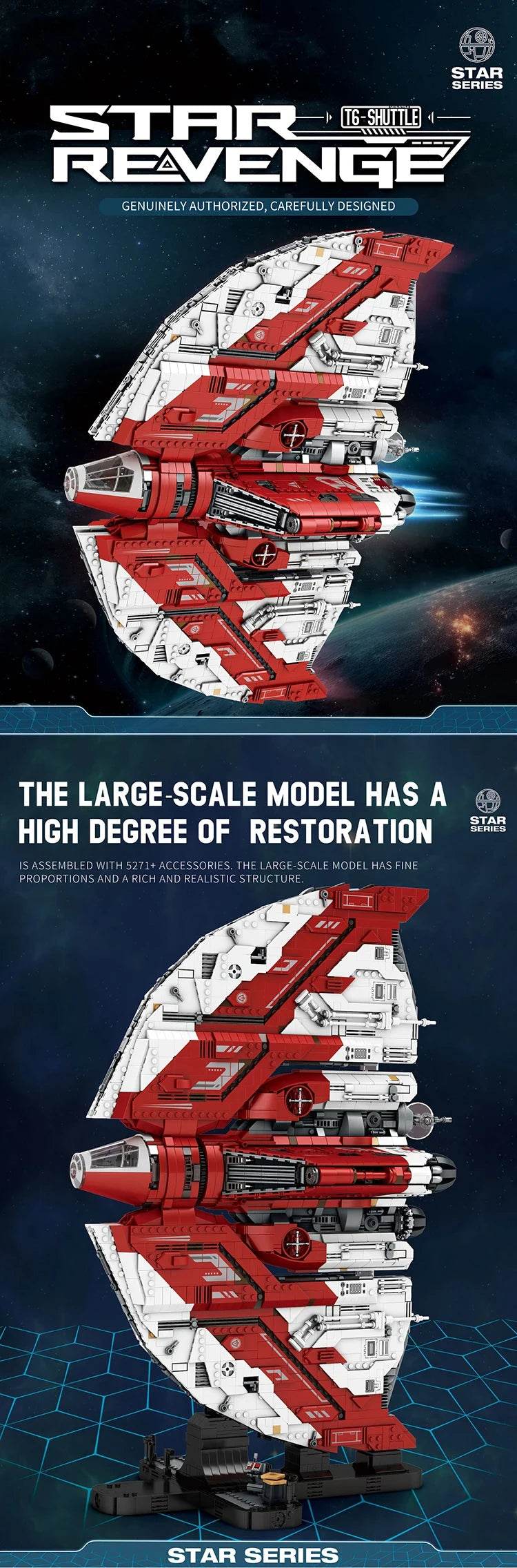 5749PCS UCS T6-Shuttle Spacecraft Building Blocks Toy - ToylandEU