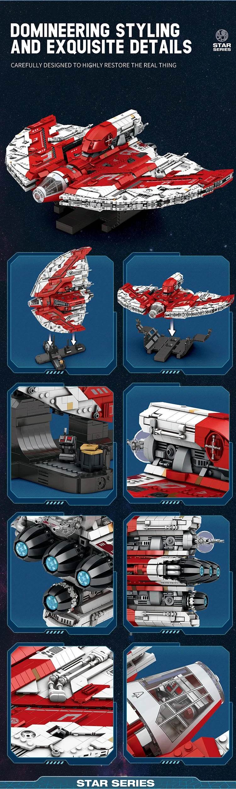 5749PCS UCS T6-Shuttle Spacecraft Model Building Blocks - ToylandEU