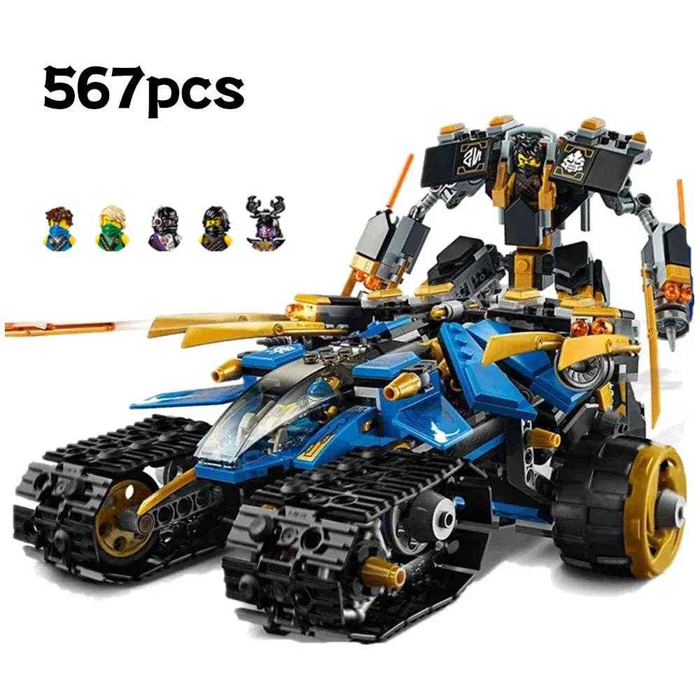 576PCS Technical Ninja Thunder Raider Mecha Building Blocks - ToylandEU