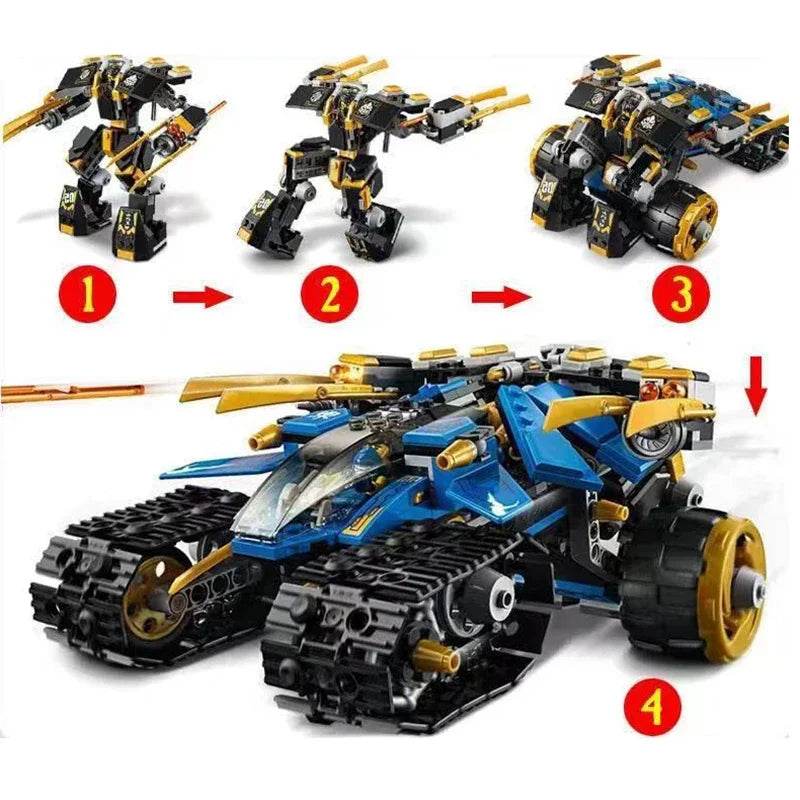 576PCS Technical Ninja Thunder Raider Mecha Building Blocks - ToylandEU