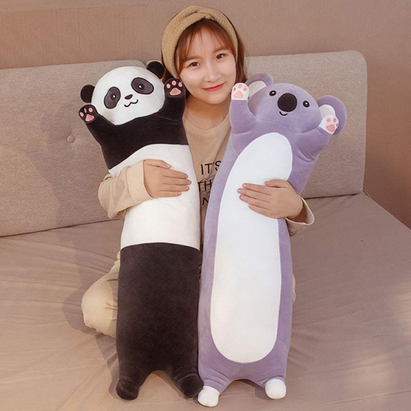 Plush Long Pillow | Down Cotton Fill | Four Size Options | Panda And Koala
