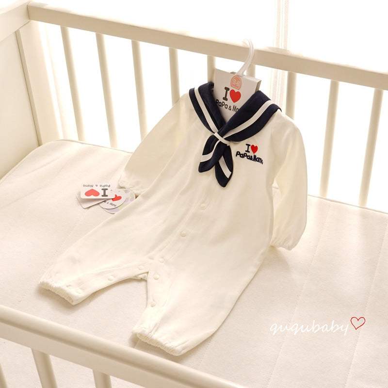 Baby Navy-Style Cotton Onesie | Class A