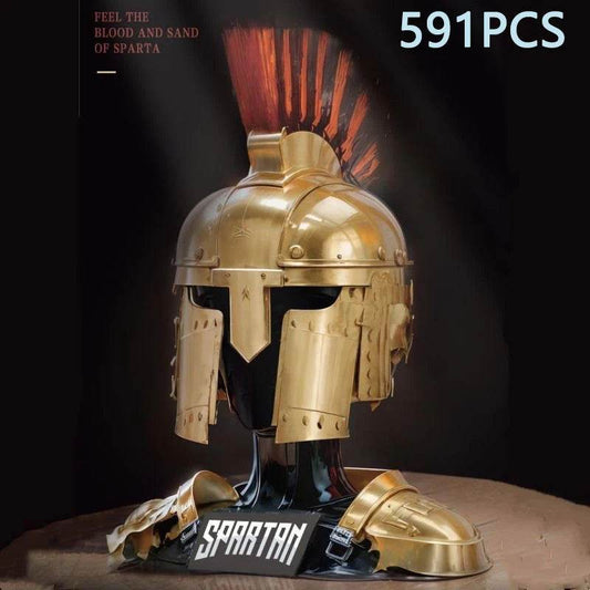 591PCS Spartan Helmet Building Blocks Ancient Greek Decorative Model - ToylandEU