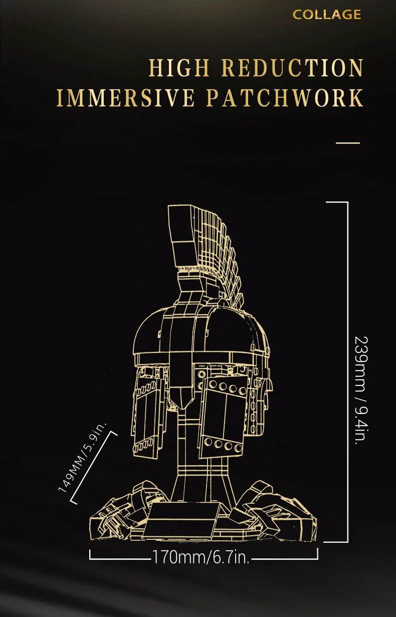 591PCS Spartan Helmet Building Blocks Ancient Greek Decorative Model - ToylandEU