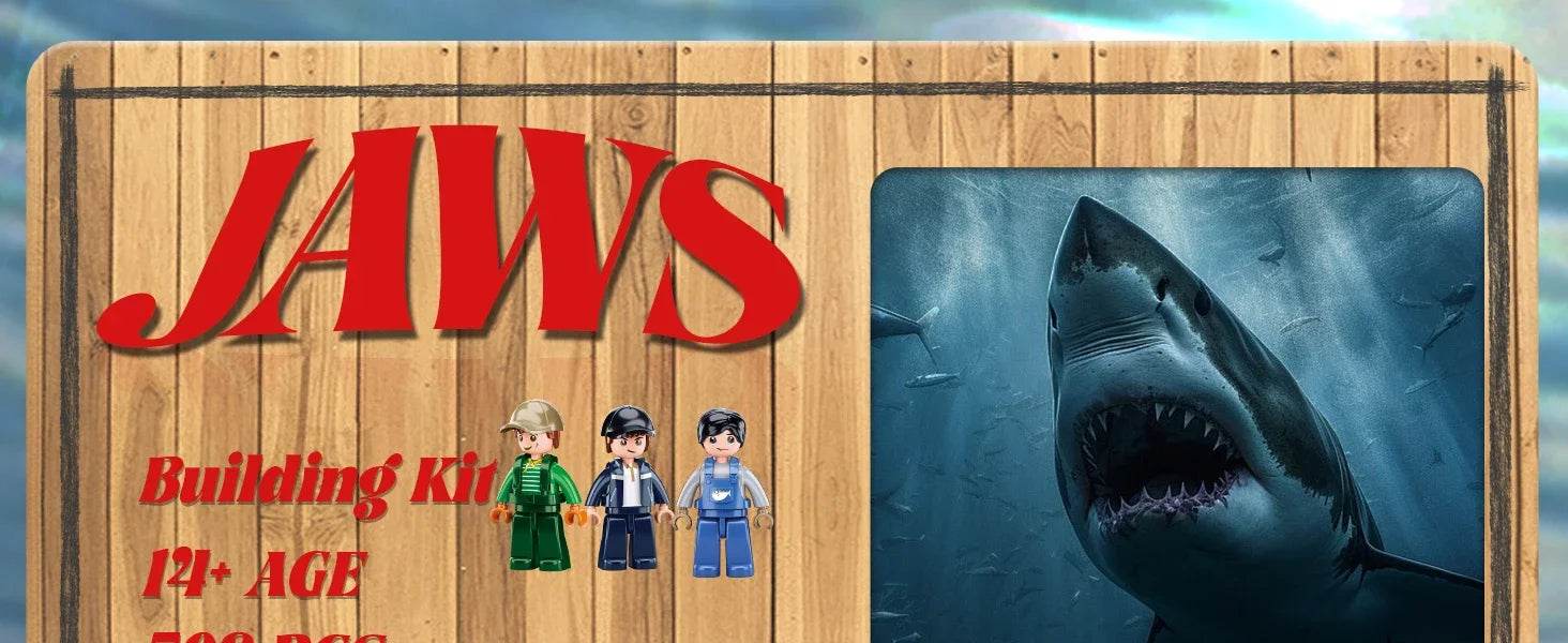 592PCS Shark Fishing Ship Building Blocks Great White Model - ToylandEU