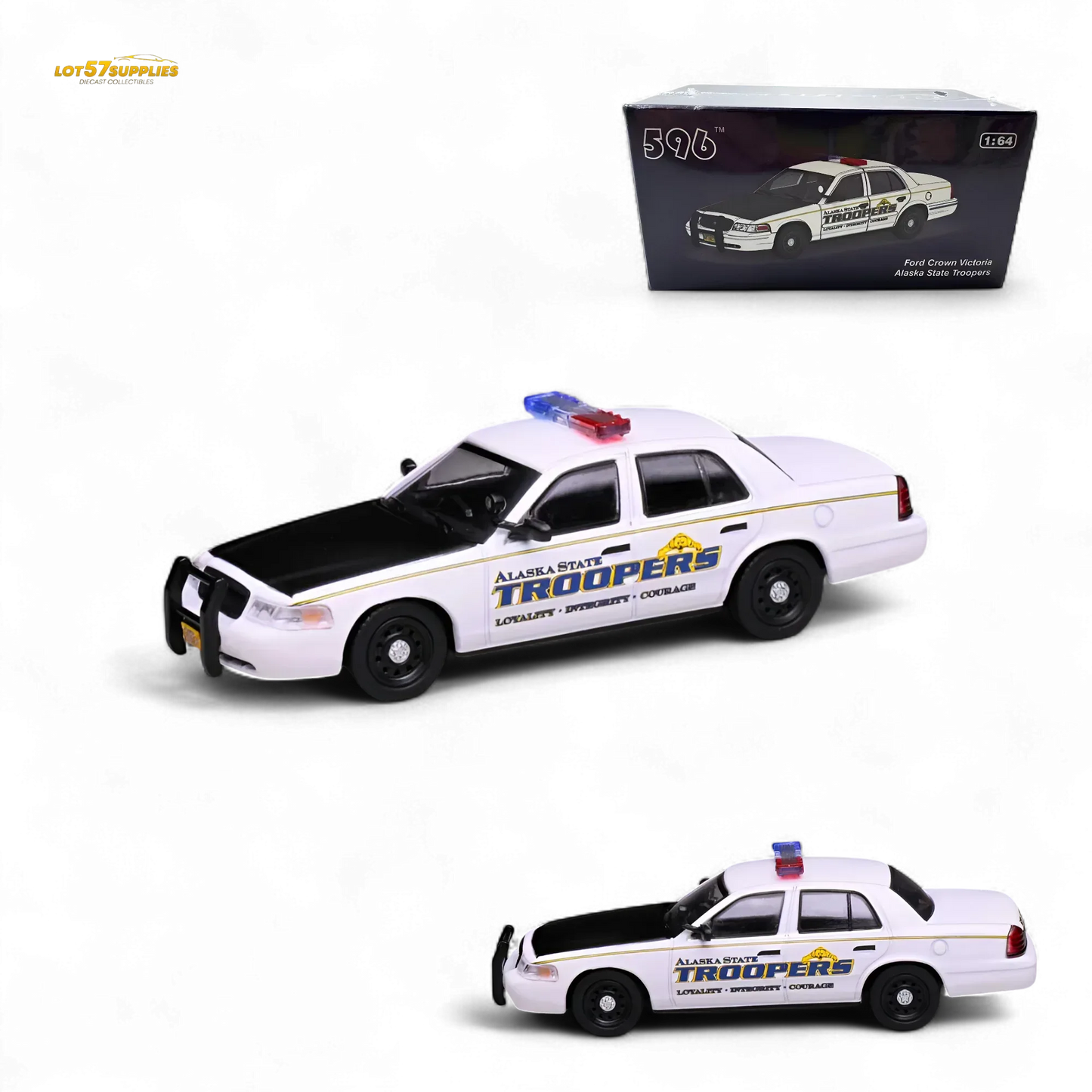 596 Ford Crown Victoria Alaska State Troopers 1:64 - ToylandEU