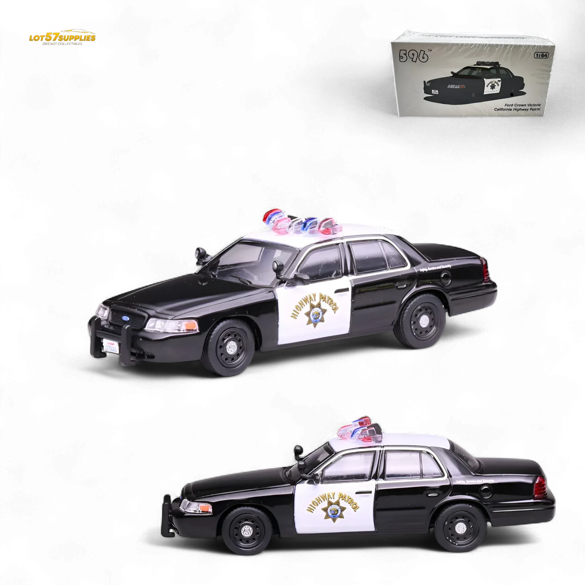 596 Ford Crown Victoria California Highway Patrol 1:64 - ToylandEU