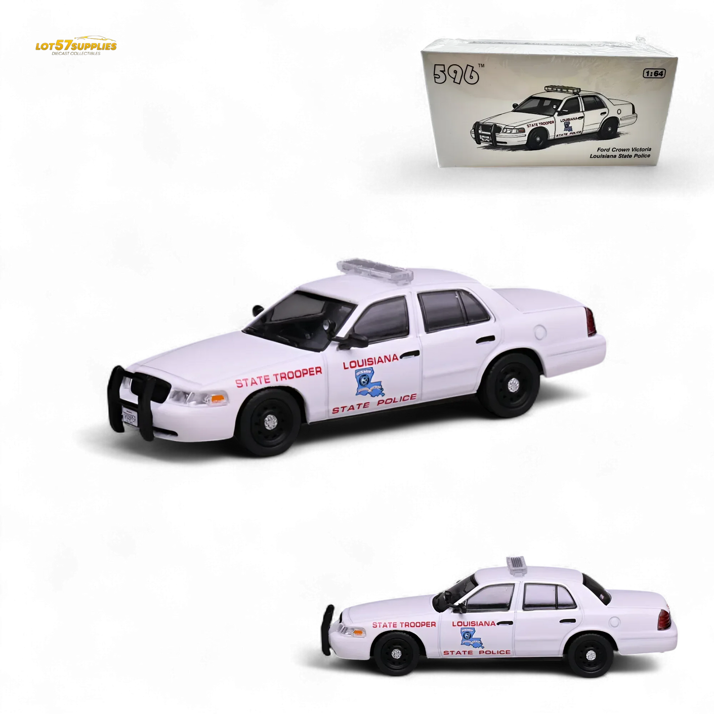 596 Ford Crown Victoria Louisiana State Police 1:64 - ToylandEU