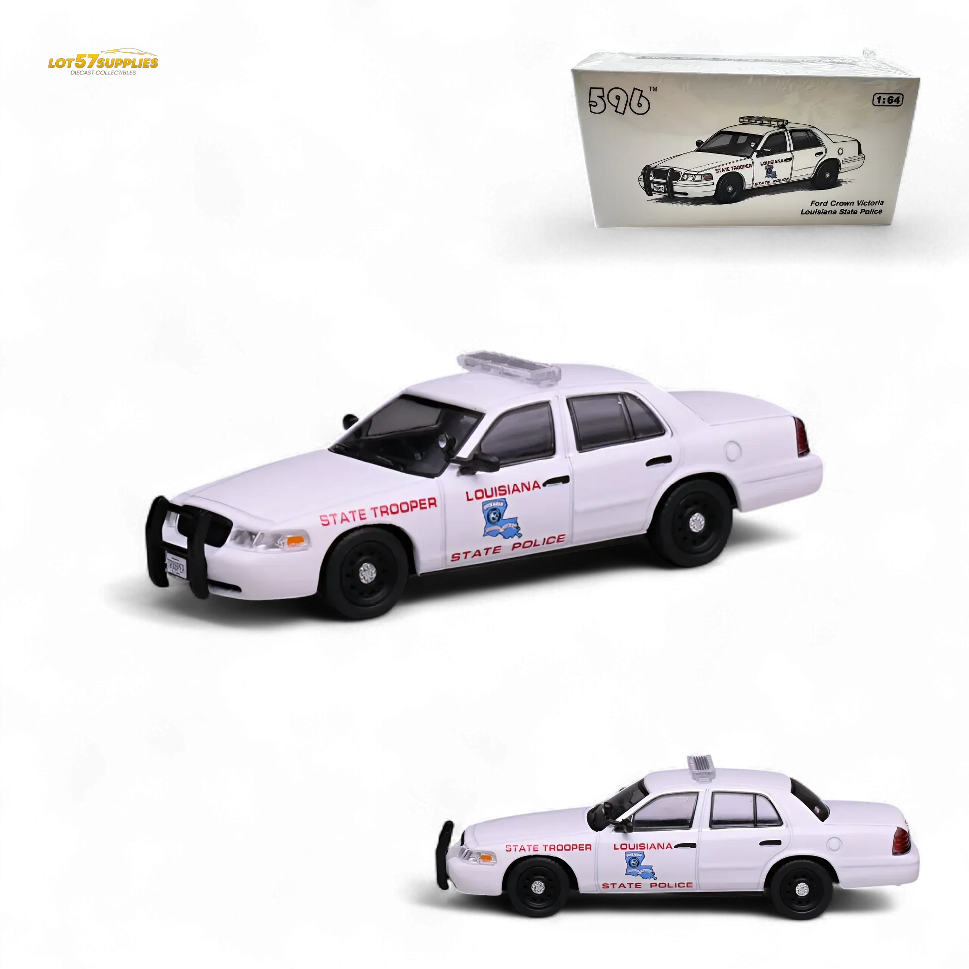 596 Ford Crown Victoria Louisiana State Police 1:64 - ToylandEU