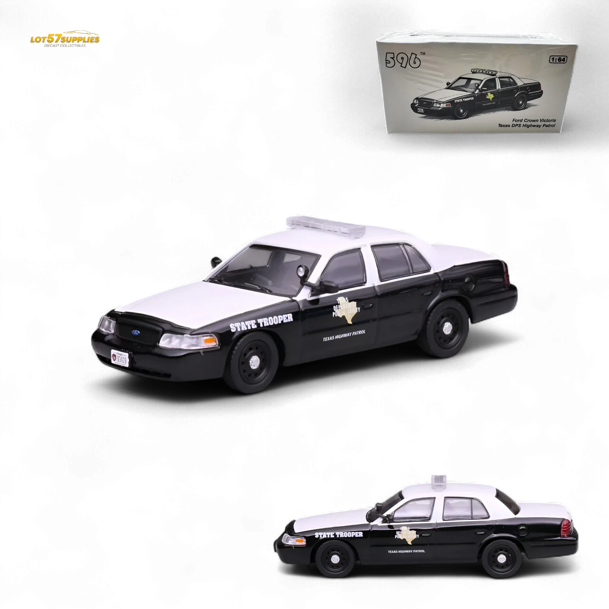596 Ford Crown Victoria Texas DPS Highway Patrol 1:64 - ToylandEU