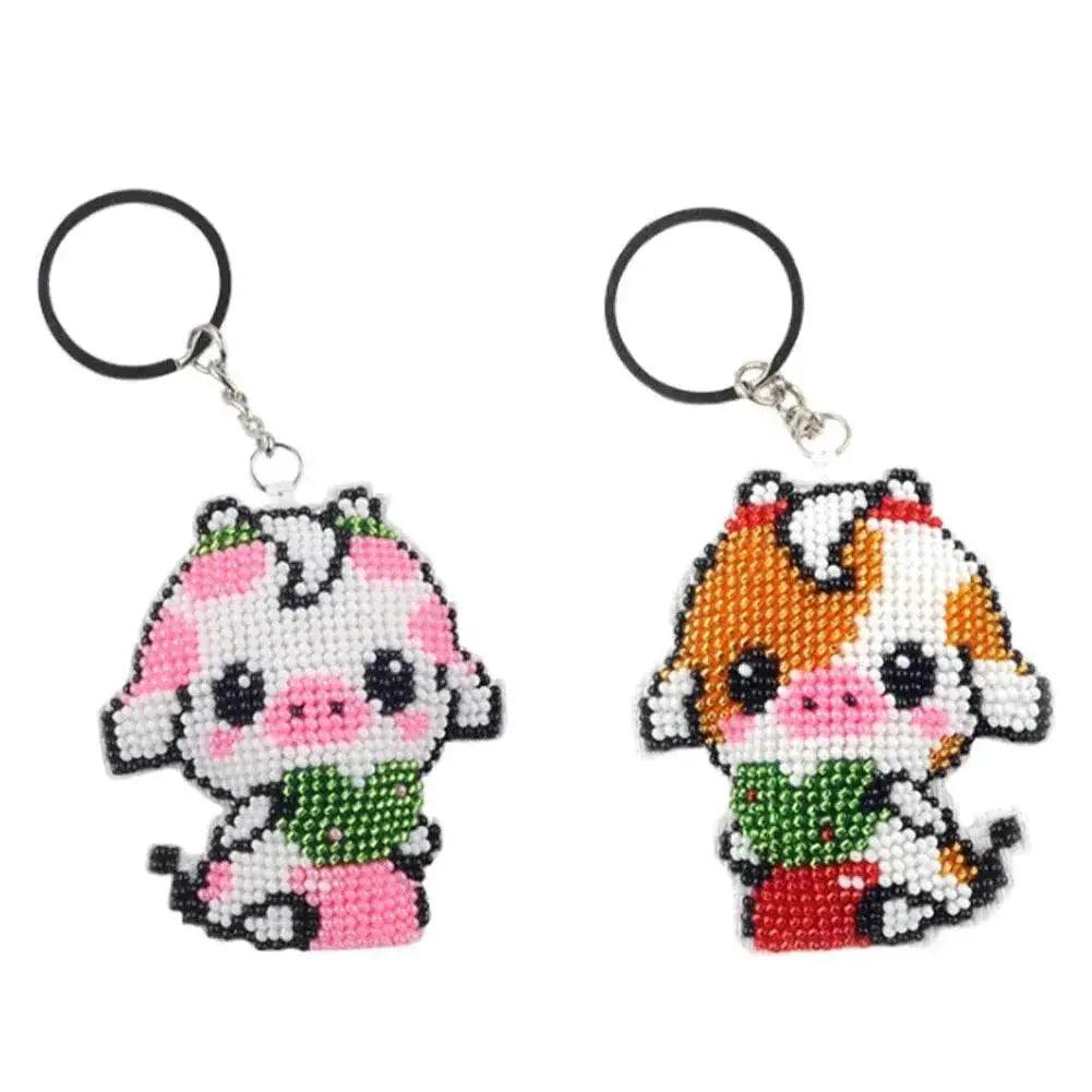  5Pcs Cute Animal Mosaic Beads Keyring DIY Craft Kit - Handmade Cross Stitch Gift for Friends -  ToylandEU™