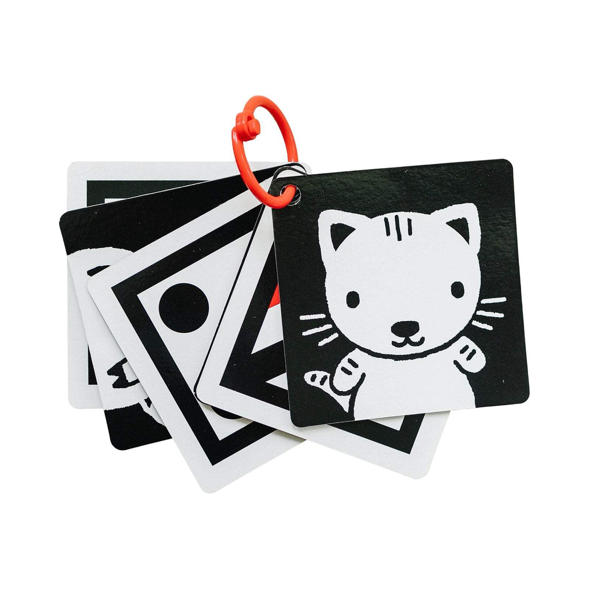 High Contrast Flashcards | Black White Red Patterns | 6 Pack | For Newborns