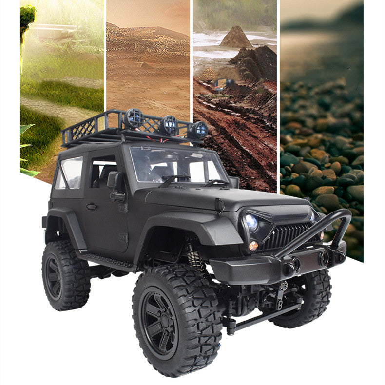 Modified Black Remote Control RC Jeep with Simulation Design - ToylandEU