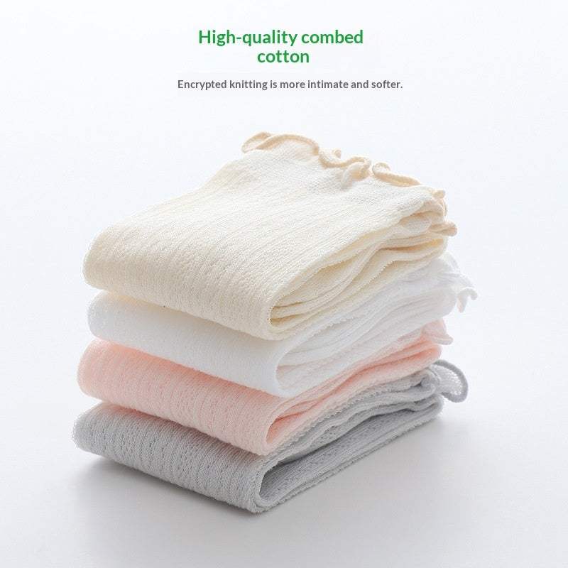 Infant And Toddler Breathable Mesh Air-Conditioning Socks | White, Gray