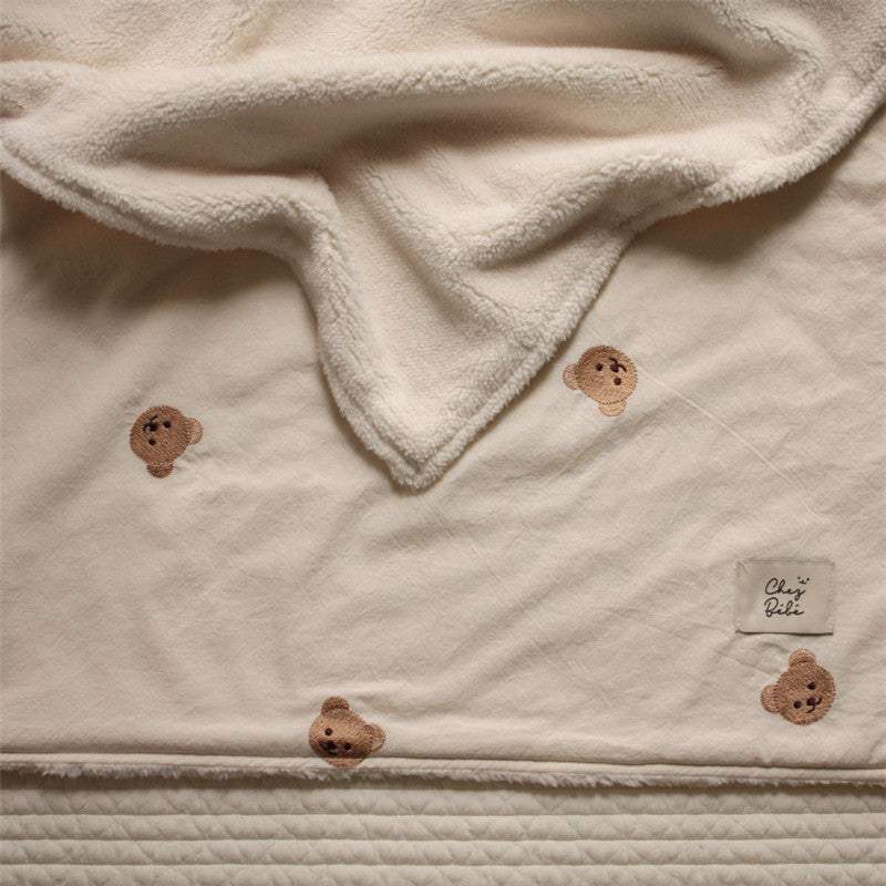 Coral Fleece Toddler Blanket | Cotton Lined, 135 x 85 cm