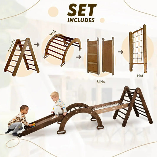 Montessori Climbing Set All In One Indoor Play Structure - ToylandEU