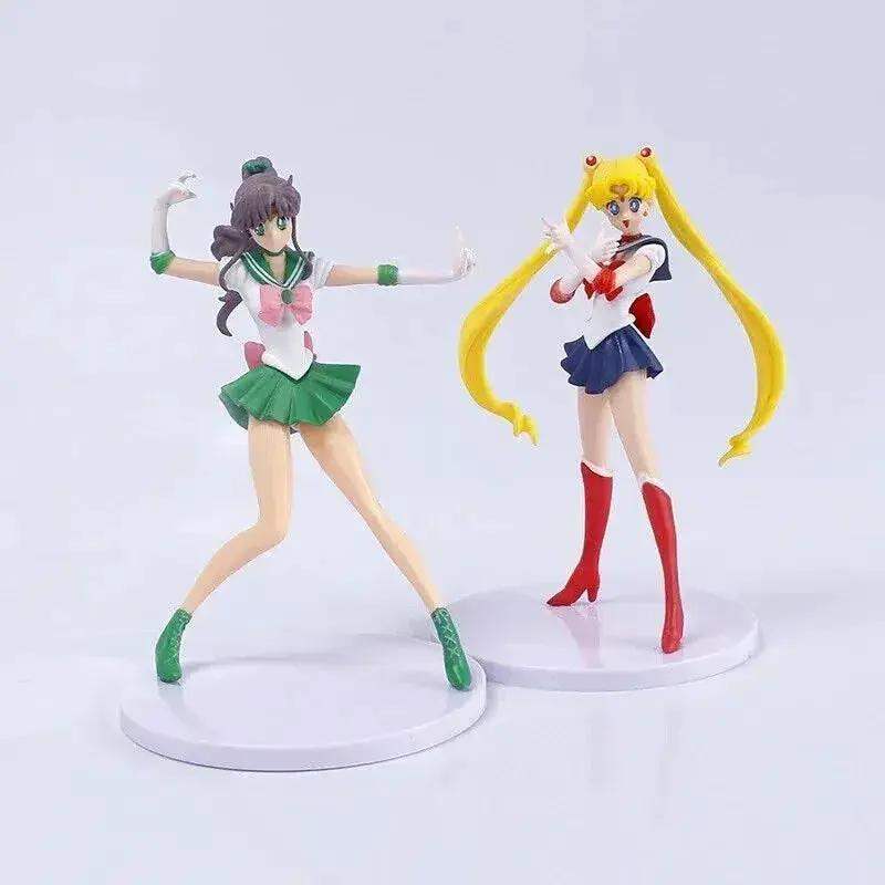 5pc Sailor Moon Anime Figures, Minako Aino, Rei Hino, Ami Mizuno, Usagi Tsukino, Makoto Kino Anime Figurine 7 in - ToylandEU