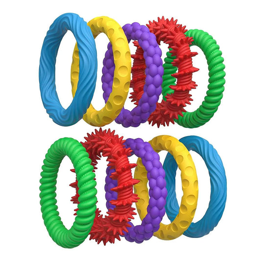 5pcs Silicone Sensory Training Hand Ring Toys for ASD ADHD - ToylandEU