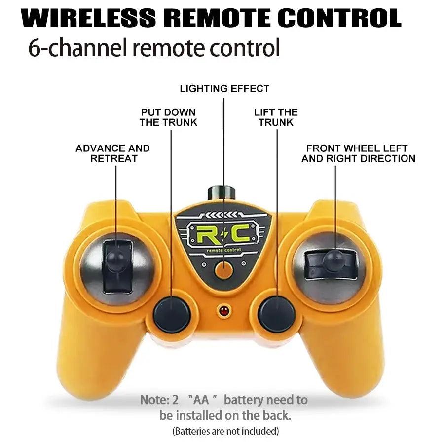  6-Channel 2.4G RC Dump Truck With Lights -  ToylandEU™