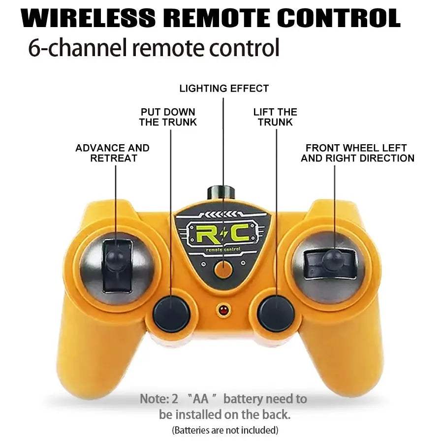  6-Channel 2.4G RC Dump Truck With Lights -  ToylandEU™