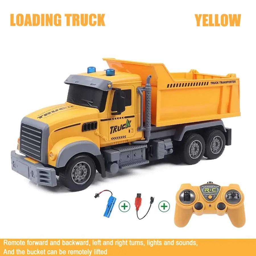  6-Channel 2.4G RC Dump Truck With Lights -  ToylandEU™