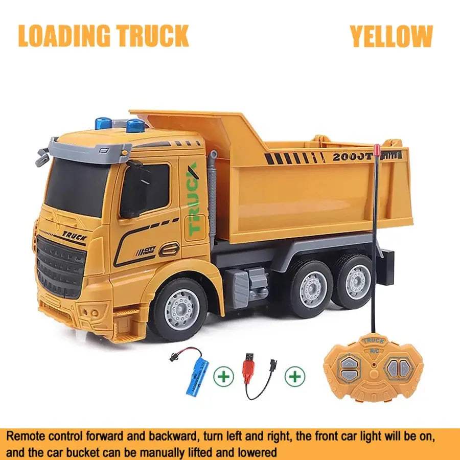  6-Channel 2.4G RC Dump Truck With Lights -  ToylandEU™