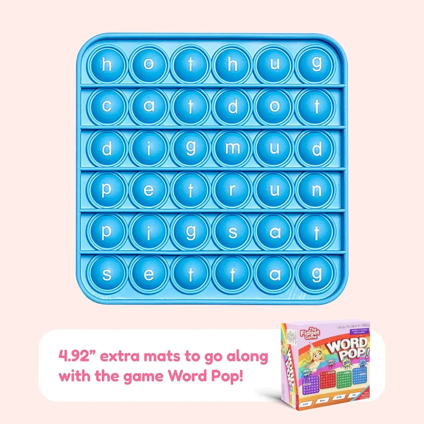 6 Extra CVC Fidget Mats (Word Pop) - The Fidget Games
